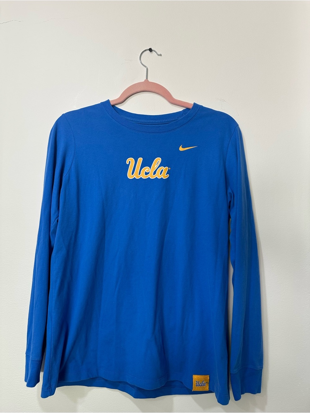 Nike Blue UCLA Long Sleeve Crewneck with Gold Script